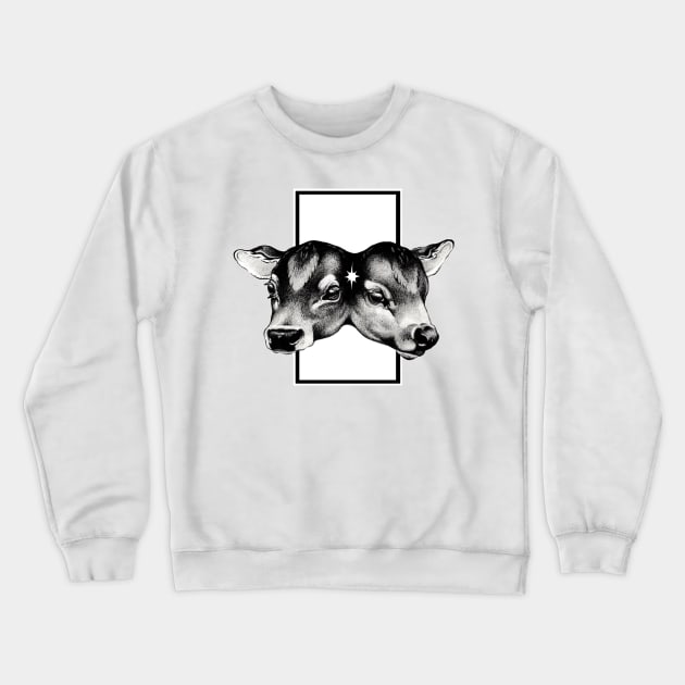 Two Headed Calf Crewneck Sweatshirt by permabunny.ink